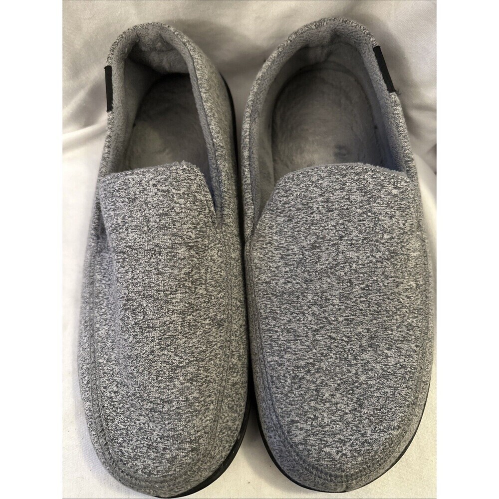 Isotoners Men's Grey Slip On Slippers Size 8.5 - 9.5